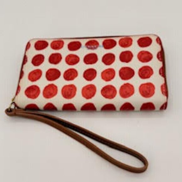 Coach Rare HTF Y2K Polka Dot Wristlet Wallet - Picture 1 of 5